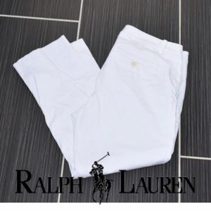 Ralph Lauren White Stretch Capri Pants Size 8
